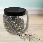 Multipackung Glaskopf Stecknadeln 1000St. 