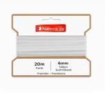20m Transparent 6mm Silikon Gummiband Framilon - Framilastic 20 Meter