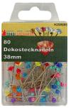 CreaStyle - DEKO Stecknadeln Bunt 38mm / 80St. 