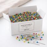 Multipackung Große Stecknadeln / Schwesternnadeln bunt 1000St. 