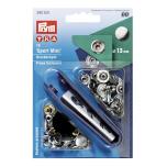 PRYM Sport Mini Druckknöpfe 13 mm silberfarbig 