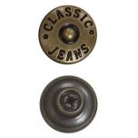 Patentknöpfe 17mm - altmessing, Sofort lieferbar