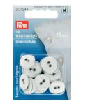 PRYM Wäscheknöpfe Leinen 24'' 15 mm weiß 
