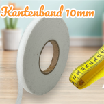Vlies Kantenband Fadenverstärkt 10mm weiß 100m Rolle 