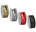 50mm Paillettenband elastisch Meterware 