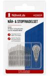 Nähnadeln & Stopfnadeln + Nadeleinfädler Sortiment 39 Stück 