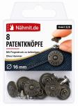 Nähmit - Patentknöpfe / Hosenknöpfe altsilber 