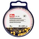 PRYM Plastikkopfstecknadeln 0,65 x 45 mm gelb 