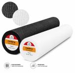 Raschelware Gewebe Bügeleinlage schwarz & weiss - 90cm breit 