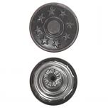 Jeansknöpfe 17mm - altsilber, Sofort lieferbar