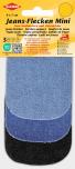 KLEIBER Jeans-Flecken Mini, hellblau-mittelblau-schwarz 9 x 7cm 