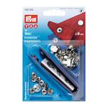 PRYM Mini Druckknöpfe 8 mm silberfarbig 
