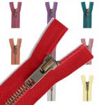 YKK Altmessing Metall Reißverschluss teilbar 