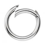 Taschenring Taschenverschluss Karabiner 5mm silber 