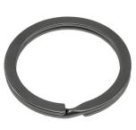 Schlüsselring Flach Rund / schwarz 25mm 