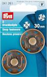 PRYM Annäh-Druckknöpfe MS 30 mm altmessing 