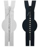 Nicht teilbarer Fashion Strass Reißverschluss 