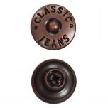 Patentknöpfe 17mm - altkupfer, Sofort lieferbar