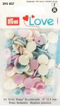 PRYM Prym Love Druckknopf Color KST 12,4 mm rosa/hellblau/perle 