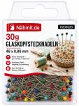 Nähmit - 30g Glaskopf Stecknadeln extra lang 48 x 0,80mm 