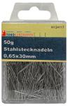 CreaStyle - Stahl Stecknadeln silber 0,60 x 30mm / 50 Gramm 