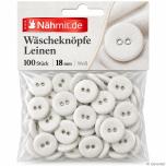 Nähmit Wäscheknöpfe Leinen 18mm 100St. 
