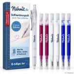 Nähmit 6er SET - Stoffmarkierungsstift hitzelöschbar Trickmarker 3 Farben - 0,8 mm 