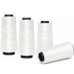 4 ROLLEN - Nähmit Overlockgarn - Coverlock Garn 1500m 501 - weiss