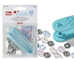 PRYM Prym Love Druckknopf Jersey Color MS 8 mm rosa/hellbl./perle 