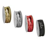 30mm Paillettenband elastisch Meterware 