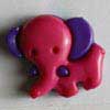 Kinderknopf pink Elefant 20mm 