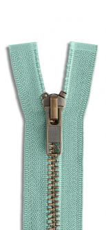 YKK Altmessing Metall Reißverschluss teilbar 004 - schilf