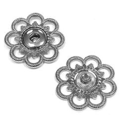 Exclusiv Annäh Druckknopf 25mm silber 25mm - silber - blume