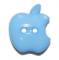Kinderknopf Apfel design 20mm hellblau 