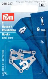 PRYM Hosen/Rockhaken und Stege ST 9 mm silberfarbig 