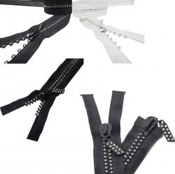 Fashion Strass Reißverschluss teilbar 