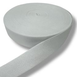 Glitzer Gummiband Bundgummi - 25mm breit Meterware 501 - weiss