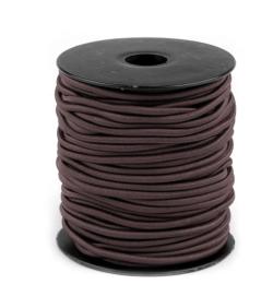 Gummiband Elastische Kordel 3mm - Gummikordel Meterware 570 - braun