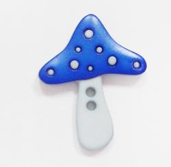 Kinderknopf Pilz hell und royal blau 25mm 