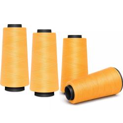 4 ROLLEN - Nähmit Overlockgarn - Coverlock Garn 1500m 506 - gelb