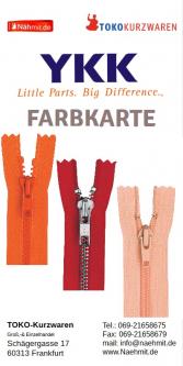 YKK - Nähmit Reißverschluss Farbkarte 