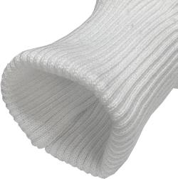 PREMIUM Grobstrick Doppel Strick Bündchen Set Ärmelbündchen & Abschlussbund 501 - weiss