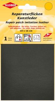 KLEIBER KUNSTLEDER Reparaturflicken 10 x 16cm 916 - schwarzbraun