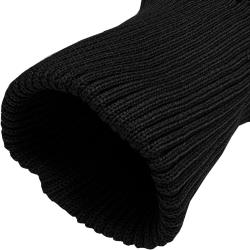 PREMIUM Grobstrick Doppel Strick Bündchen Set Ärmelbündchen & Abschlussbund 580 - schwarz