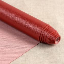 Metallic Kunstleder Stoff Zuschnitt 50 x 140 cm für kreative Bastelprojekte Metallic-Rot
