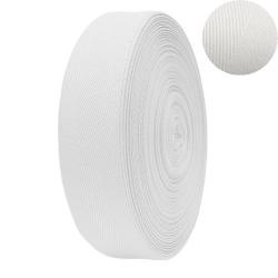50m Rolle Baumwoll Nahtband 10mm 15mm 20mm 30mm 40mm schwarz weiss Köperband 501 - weiss | 40mm