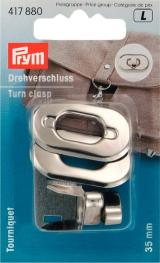 PRYM Drehverschluss für Taschen silberfarbig 