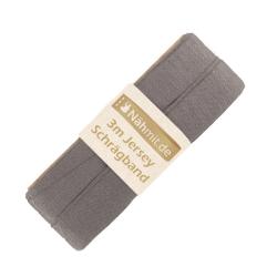 Nähmit - Jersey Schrägband - elastisches vorgefalztes Einfassband 3 Meter x 20mm A20-Taupe