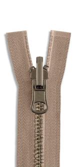 YKK Altmessing Metall Wende Reißverschluss teilbar 573 - beige