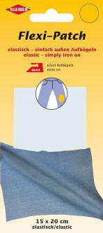 KLEIBER FLEXI PATCH elastische Aufbügelflicken - 15x20cm 501 - weiss